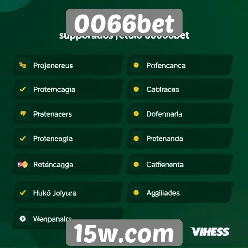 Métodos de pagamento suportados pelo 0066bet